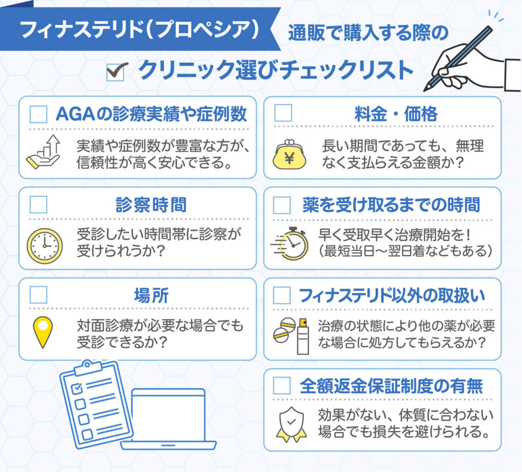 フィナステリド（プロペシア）通販で購入する際のチェックリスト