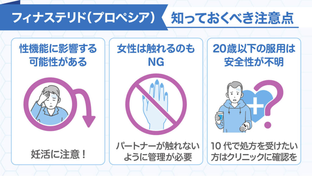 フィナステリド（プロペシア）知っておくべき注意点