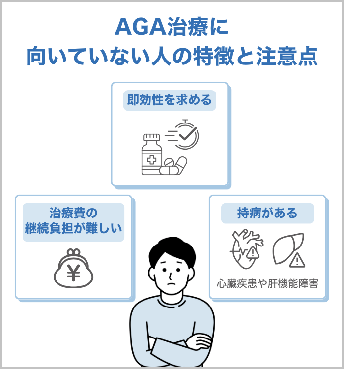 AGA治療に向いていない人の特徴と注意点